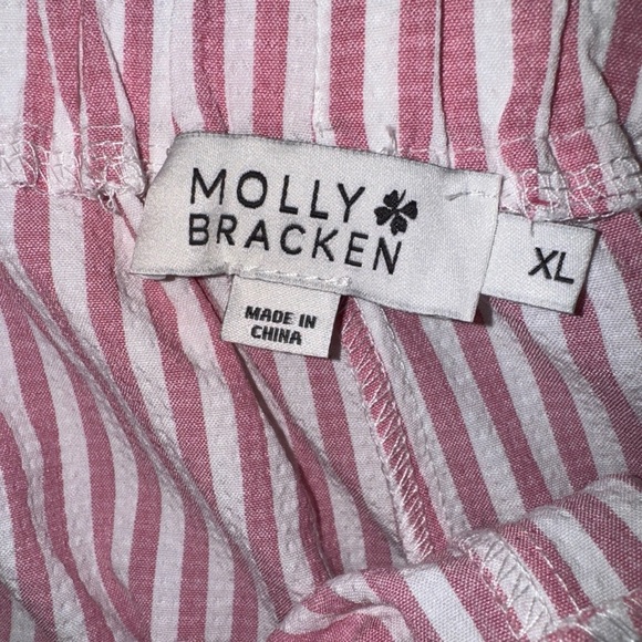 Molly Bracken Woman’s Summer Striped Shorts NWOT - Picture 3 of 4